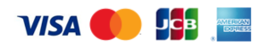 Visa、Mastercard、JCB、AmericanExpress